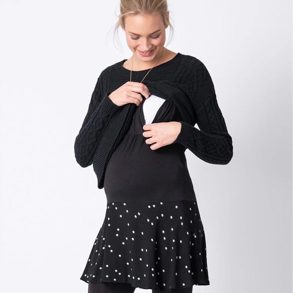St. John's Bay Black Cable Knit Sweater